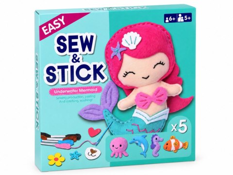 Zestaw do szycia i wyklejania DIY 5 ozdób z filcu PODMORSKI ŚWIAT ZA6592