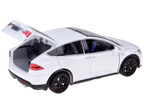 Autko Tesla Model X RC 1:22 metalowy samochód na pilota LED dym RC0772