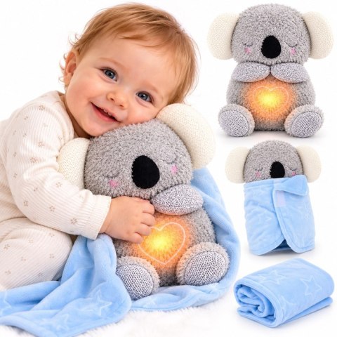 Interaktywna KOALA pluszak z unoszącym się brzuszkiem Światło+dźwięk ZA6363