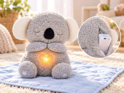 Interaktywna KOALA pluszak z unoszącym się brzuszkiem Światło+dźwięk ZA6363