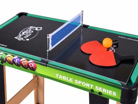 Stół do gier 4w1 - piłkarzyki, cymbergaj, bilard, ping-pong GR0843
